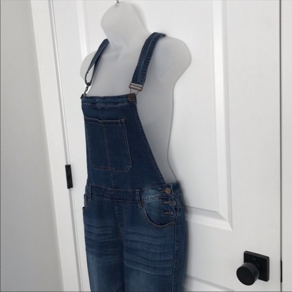 Enjean Dark Wash Denim Overalls - Picture 4 of 6
